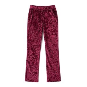 Emma & Sam • Crushed Velvet Pants • Burgundy • Size S